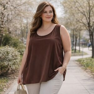 Simply Silk Women’s Sleeveless Top 100% Silk Blouse